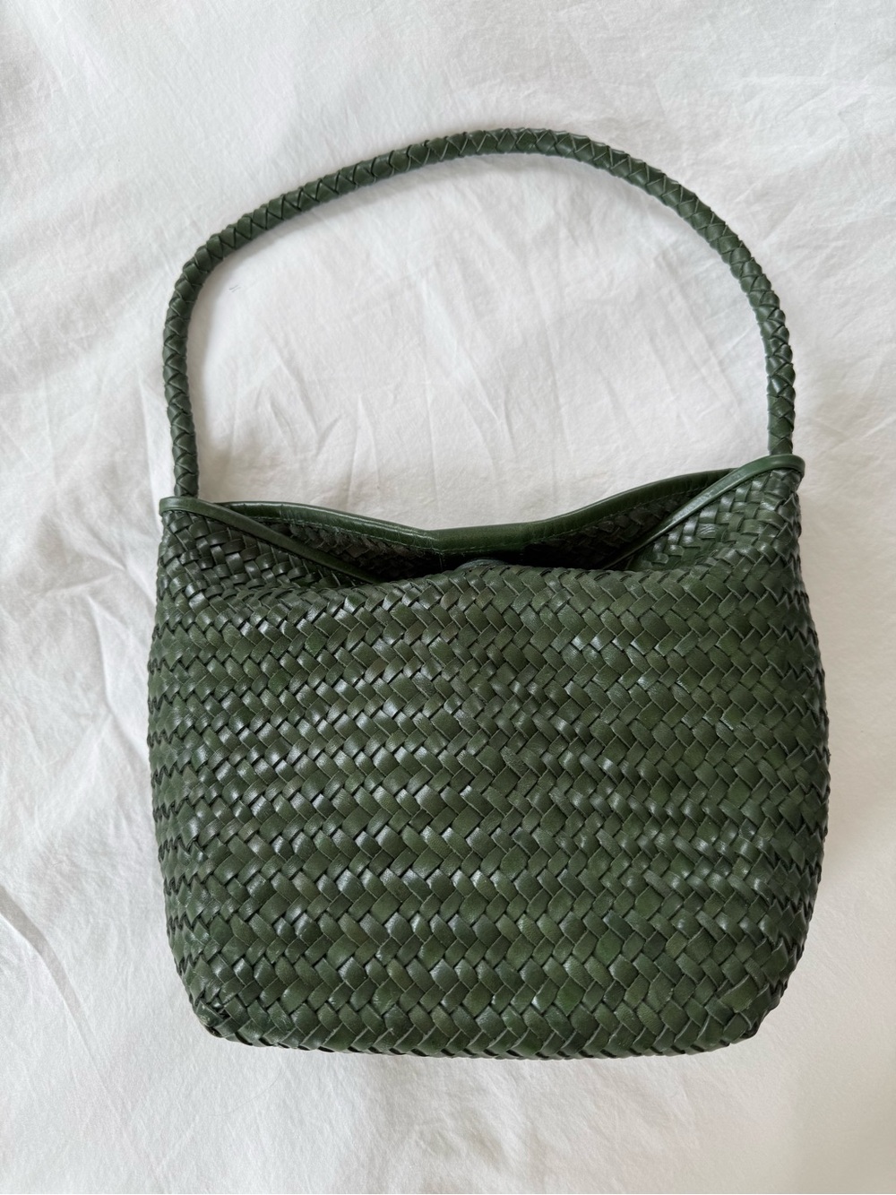 Madewell The Signature Woven Shoulder Bag Golf Green NWT - Picture 2 of 6